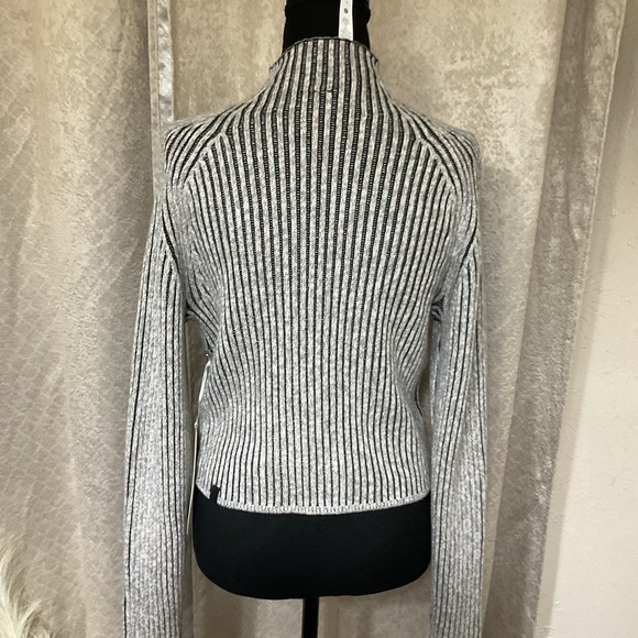 Lululemon Sweater Womens 0 Cotton Cashmere Blend Mock Neck Sweater gray Relaxed - Picture 9 of 15